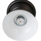 Meyda Lighting Huevo 9" LED Black Flush Mount Light With White Shade Glass