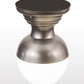 Meyda Lighting Huevo 9" Nickel Flush Mount Light With White Opal Shade Glass