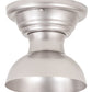 Meyda Lighting Huevo 9" Nickel Flush Mount Light With White Opal Shade Glass