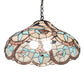 Meyda Lighting Hummingbird 20" 3-Light Mahogany Bronze Pendant Light With Multi-Colored Shade Glass