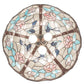 Meyda Lighting Hummingbird 20" 3-Light Mahogany Bronze Pendant Light With Multi-Colored Shade Glass