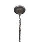 Meyda Lighting Hummingbird 20" Mahogany Bronze Pendant Light With Multi-Colored Shade Glass