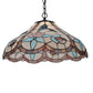 Meyda Lighting Hummingbird 20" Mahogany Bronze Pendant Light With Multi-Colored Shade Glass