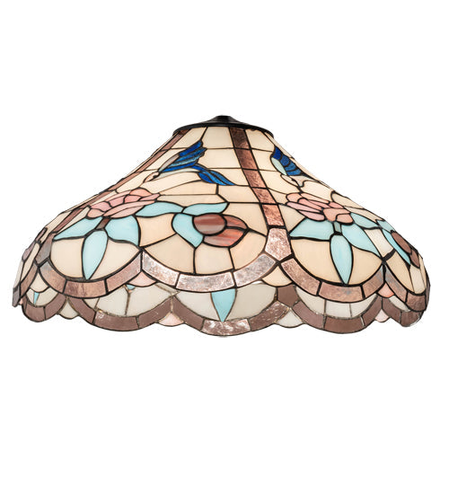 Meyda Lighting Hummingbird 20" Multi-Colored Shade Glass