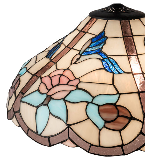 Meyda Lighting Hummingbird 20" Multi-Colored Shade Glass