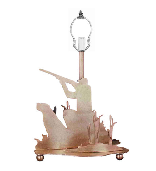 Meyda Lighting Hunter With Dog 14" Antique Copper Table Lamp Base