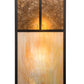 Meyda Lighting Hyde Park 10" 2-Light Craftsman Brown "T" Mission Wall Sconce With Beige Iridescent And Amber Mica Shade Glass