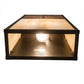 Meyda Lighting Hyde Park 10" 2-Light Craftsman Brown "T" Mission Wall Sconce With Beige Iridescent And Amber Mica Shade Glass