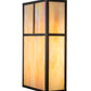 Meyda Lighting Hyde Park 10" 2-Light Craftsman Brown T Mission Wall Sconce With Beige Iridescent Shade Glass