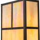 Meyda Lighting Hyde Park 10" 2-Light Craftsman Brown T Mission Wall Sconce With Beige Iridescent Shade Glass