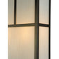 Meyda Lighting Hyde Park 10" 2-Light Craftsman Brown T Mission Wall Sconce With White Art Shade Glass