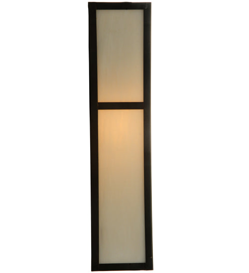 Meyda Lighting Hyde Park 10" 2-Light Craftsman Brown T Mission Wall Sconce With White Art Shade Glass