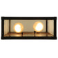 Meyda Lighting Hyde Park 10" 2-Light Craftsman Brown T Mission Wall Sconce With White Art Shade Glass