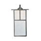 Meyda Lighting Hyde Park 10" Antique Nickel T Mission Curved Arm Wall Sconce With White Shade Glass