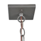 Meyda Lighting Hyde Park 11" Wrought Iron Regents Pendant Light With Silver Mica Shade Glass