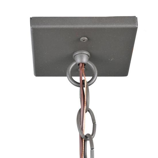 Meyda Lighting Hyde Park 11" Wrought Iron Regents Pendant Light With Silver Mica Shade Glass