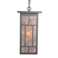 Meyda Lighting Hyde Park 11" Wrought Iron Regents Pendant Light With Silver Mica Shade Glass