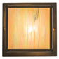 Meyda Lighting Hyde Park 12" Antique Copper Flush Mount Light With Beige Iridescent Art Shade Glass