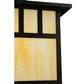 Meyda Lighting Hyde Park 12" Craftsman Brown Double Bar Mission Straight Arm Wall Sconce With Beige Shade Glass