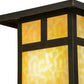 Meyda Lighting Hyde Park 12" Craftsman Brown T Mission Wall Sconce With Beige Art Shade Glass