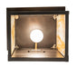 Meyda Lighting Hyde Park 12" Craftsman Brown Wall Sconce With Beige Iridescent Shade Glass