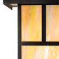 Meyda Lighting Hyde Park 12" Craftsman Brown Wall Sconce With Beige Iridescent Shade Glass