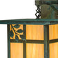 Meyda Lighting Hyde Park 12" Verdigris Sprig Hanging Wall Sconce With Beige Iridescent Shade Glass