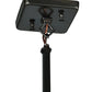 Meyda Lighting Hyde Park 13" Craftsman Brown Double Bar Mission Pendant Light With Beige Shade Glass