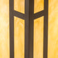 Meyda Lighting Hyde Park 13" Craftsman Brown "H" Mission Pendant Light With Beige Botticino Idalight Shade