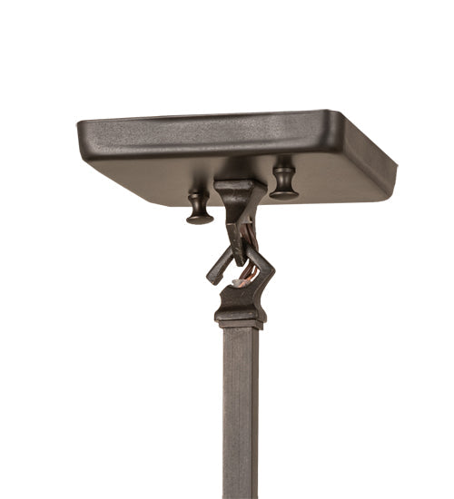 Meyda Lighting Hyde Park 13" Craftsman Brown "H" Mission Pendant Light With Beige Botticino Idalight Shade