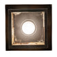 Meyda Lighting Hyde Park 13" Craftsman Brown "T" Mission Pendant Light With Beige & Amber Mica Shade Glass