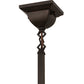 Meyda Lighting Hyde Park 13" Craftsman Brown "T" Mission Pendant Light With Beige & Amber Mica Shade Glass