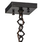 Meyda Lighting Hyde Park 13" Craftsman Brown Vine Leaf Pendant Light With Beige Iridescent Shade Glass