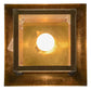 Meyda Lighting Hyde Park 13" Satin Brass Mountain View Pendant Light With Clear Seeded Shade Glass