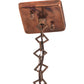 Meyda Lighting Hyde Park 13" Vintage Copper Spider Web Pendant Light With Clear Leaf Shade Glass