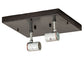 Meyda Lighting Hyde Park 14" 2-Light Craftsman Brown "T" Mission Flush Mount Light With Frosted Seeded Shade Glass