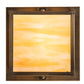 Meyda Lighting Hyde Park 14" Antique Brass Double Bar Mission Flush Mount Light With Beige Smooth Art Shade Glass
