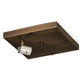 Meyda Lighting Hyde Park 14" Antique Brass Double Bar Mission Flush Mount Light With Beige Smooth Art Shade Glass