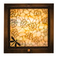 Meyda Lighting Hyde Park 14" Antique Copper Lotus Leaf and Dragonfly Flush Mount Light With Beige Iridescent Shade Glass
