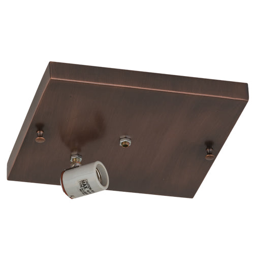 Meyda Lighting Hyde Park 14" Antique Copper Lotus Leaf and Dragonfly Flush Mount Light With Beige Iridescent Shade Glass