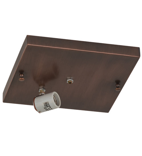 Meyda Lighting Hyde Park 14" Antique Copper Maple Leaf Flush Mount Light With Beige Iridescent Shade Glass