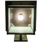 Meyda Lighting Hyde Park 14" Craftsman Brown Arrowhead Wall Sconce With Green Seafoam Flemish Art Shade Glass