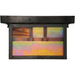 Meyda Lighting Hyde Park 14" Craftsman Brown On Brass Double Bar Mission Flush Mount Light With Beige Iridescent Shade Glass