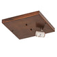 Meyda Lighting Hyde Park 14" Vintage Copper & Green Trees Tall Pines Flush Mount Light With Clear Seeded Shade Glass