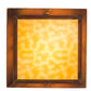 Meyda Lighting Hyde Park 14" Vintage Copper "T" Mission Flush Mount Light With Beige Art Shade Glass