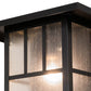 Meyda Lighting Hyde Park 15" Craftsman Brown Double Bar Mission Wall Sconce With Frosted Seeded Shade Glass