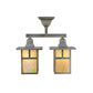 Meyda Lighting Hyde Park 16" 2-Light Antique Brass T Mission Semi-flush Mount Ceiling Light With Iridescent Shade Glass