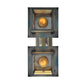 Meyda Lighting Hyde Park 16" 2-Light Antique Brass T Mission Semi-flush Mount Ceiling Light With Iridescent Shade Glass