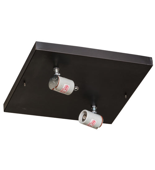 Meyda Lighting Hyde Park 17" 2-Light Craftsman Brown Deer Creek Flush Mount Light With Beige Art Shade Glasss