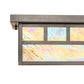 Meyda Lighting Hyde Park 17" 2-Light Craftsman Brown Double Bar Mission Flush Mount Light With Beige Iridescent Shade Glass